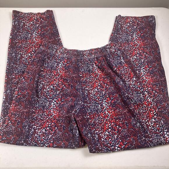 BUFFALO BILLS Snake Print Parachute MC Hammer Pants Size XL Blue Red White - Picture 8 of 9